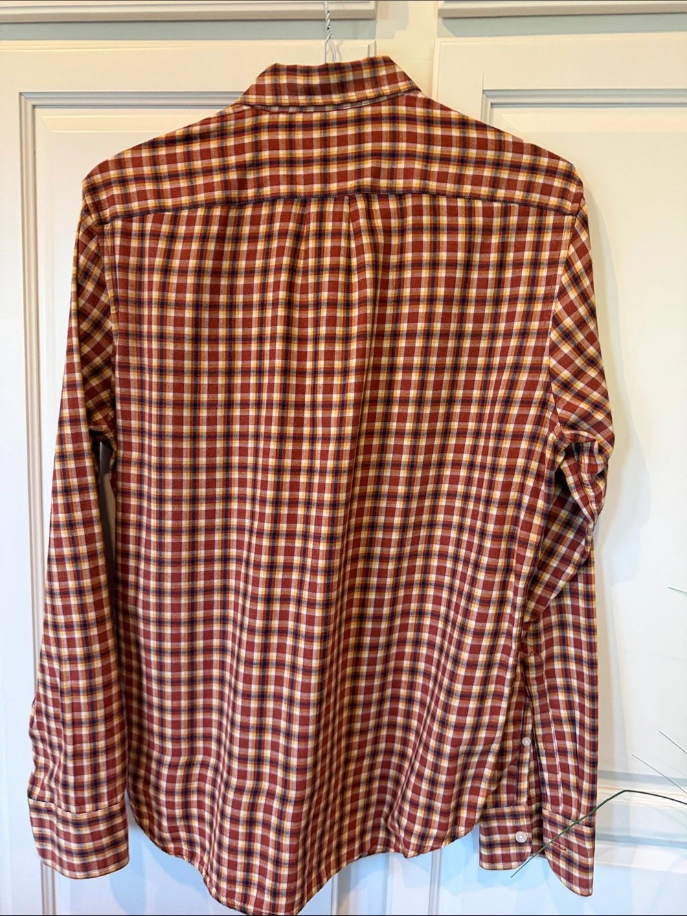 J. Crew Men's Red and Yellow Plaid Button-Down Shirt